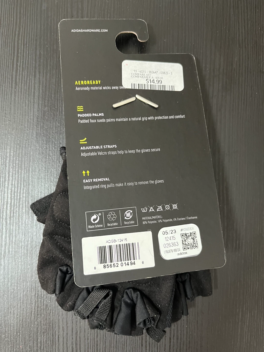 Adidas Essential Adjustable Gloves - Size L - photo 3
