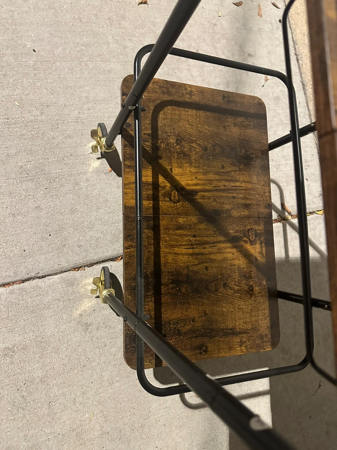 Rolling Bar Cart - Wood & Metal - photo 3