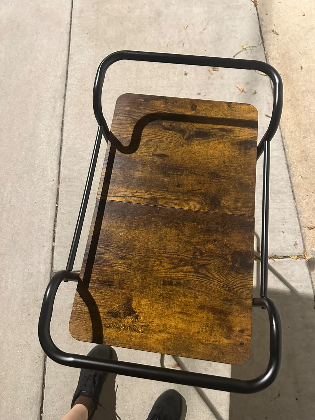 Rolling Bar Cart - Wood & Metal - photo 4