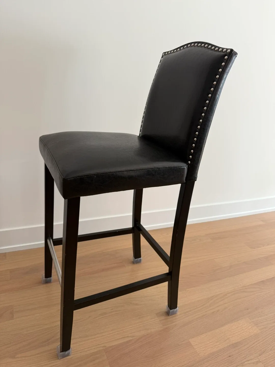 2 Black Leather Bar Stools image indicator(3)