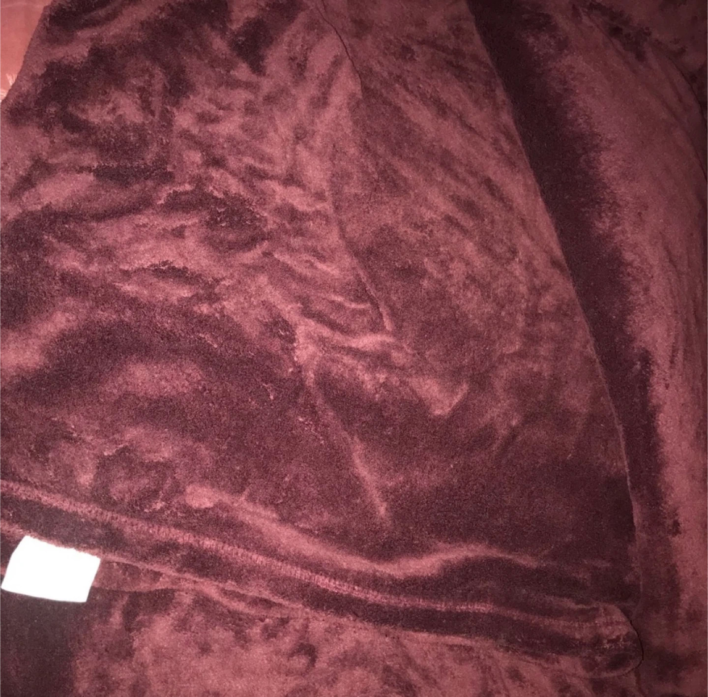 Calvin Klein Solid Fleece Oversized Large Blanket - Wine - photo 4