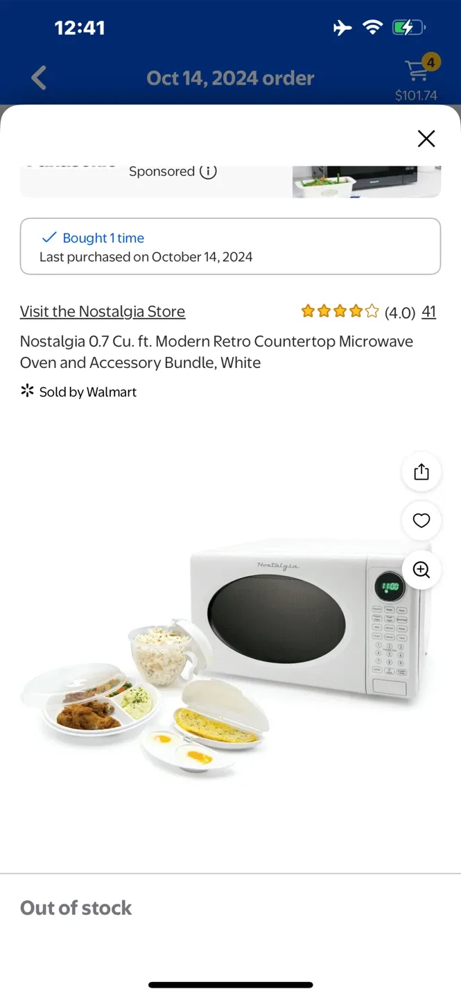Nostalgia White Retro Microwave thumbnail