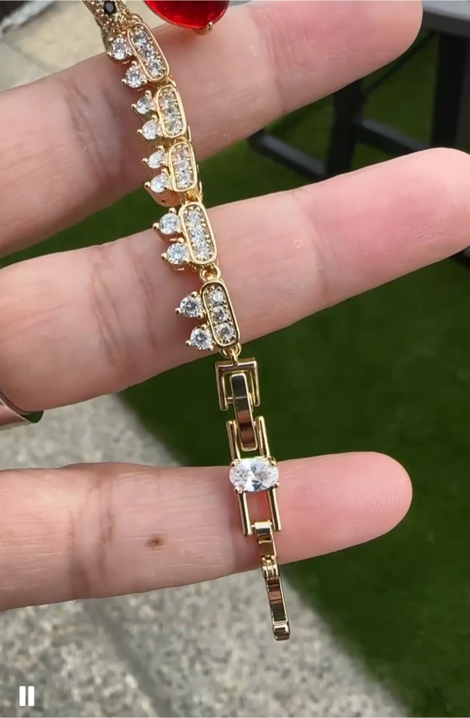 Gold-tone Leopard & Gemstone Bracelet - photo 2