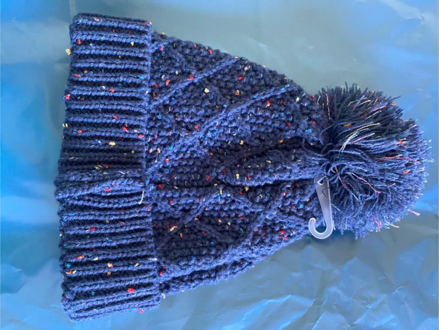 New George Blue Pom Pom Toque Hat OS/TU image indicator(2)