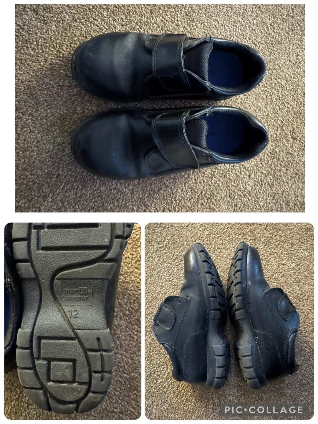 Child’s Size 12 Smartfit Black dress Shoes - Size 12 thumbnail