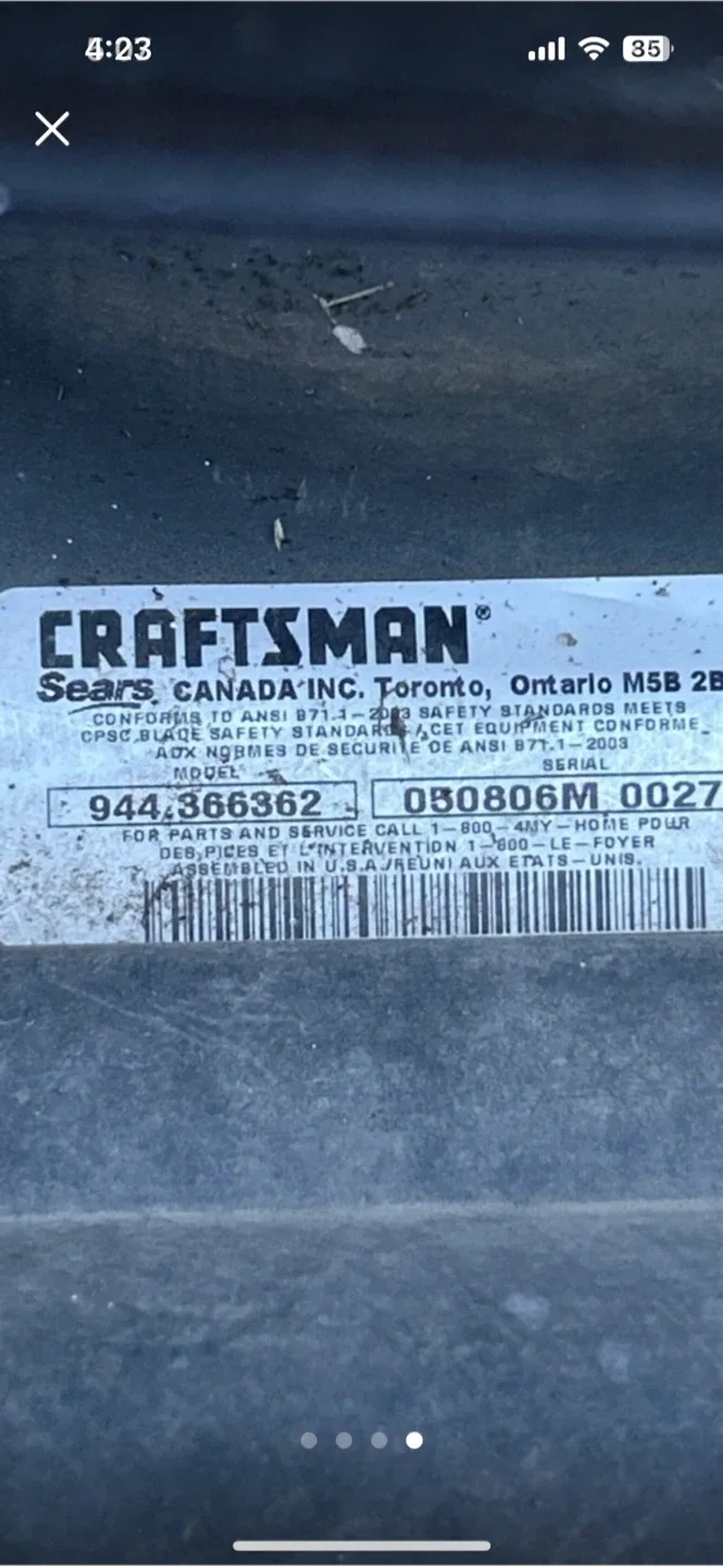 Craftsman 21" 5.5 HP Lawn Mower image indicator(3)