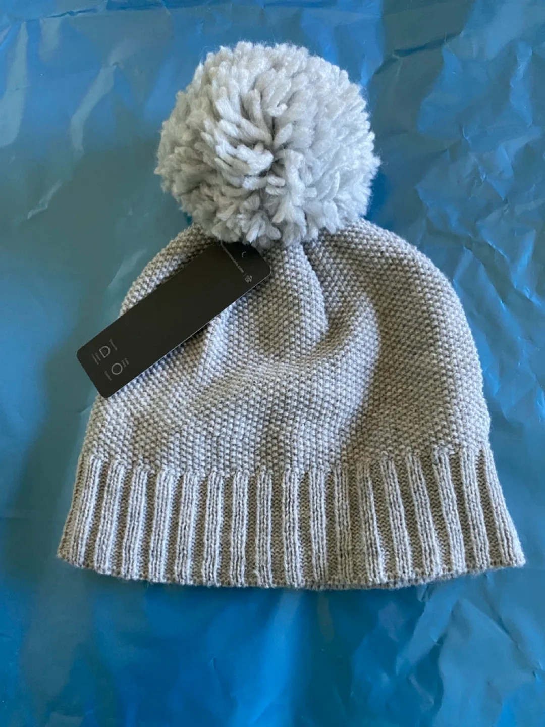 New Hot Paws Grey Pom Pom Toque - Adult OS thumbnail