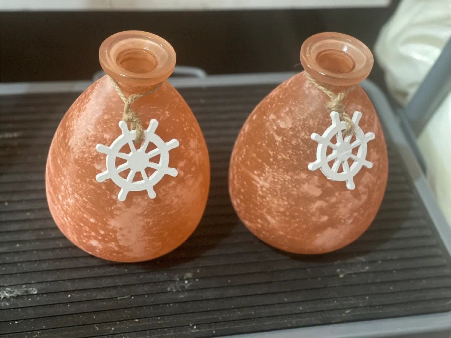 Decorative Glass Vases with Nautical Wheel thumbnail