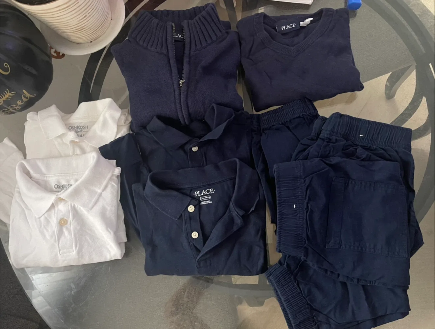 Children's Place & OshKosh Navy & White Uniform Bundle