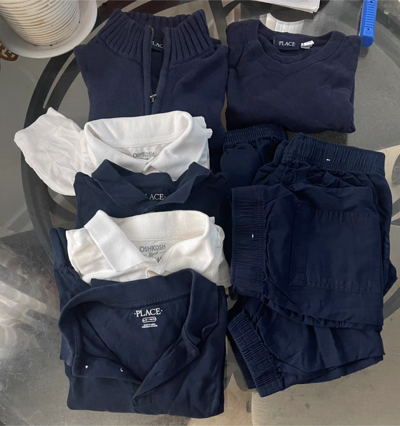Children's Place & OshKosh Navy & White Uniform Bundle - photo 2