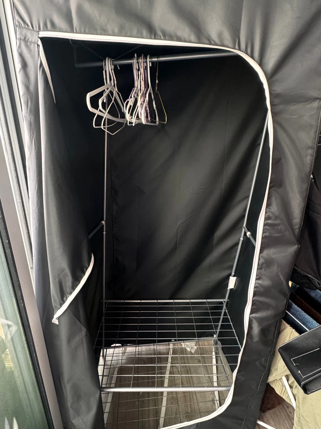 Portable Wardrobe Closet - Black - photo 2