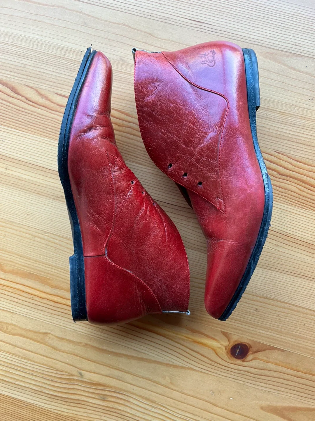 SIZE 8.5 FLUEVOG Red Leather Ankle Boots - MOVING OUT SALE ✈️ thumbnail