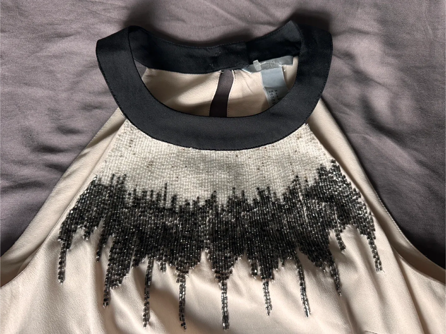 H&M Beaded Top + Calvin Klein Blouse Size S thumbnail