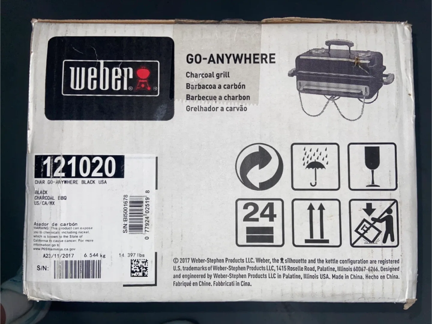 Weber Go-Anywhere Charcoal Grill - Black image indicator(5)