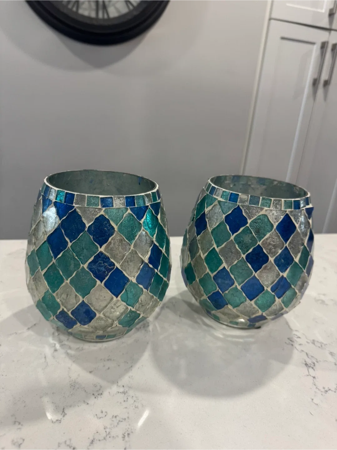 Mosaic Tealight Candle Holders - Pair thumbnail