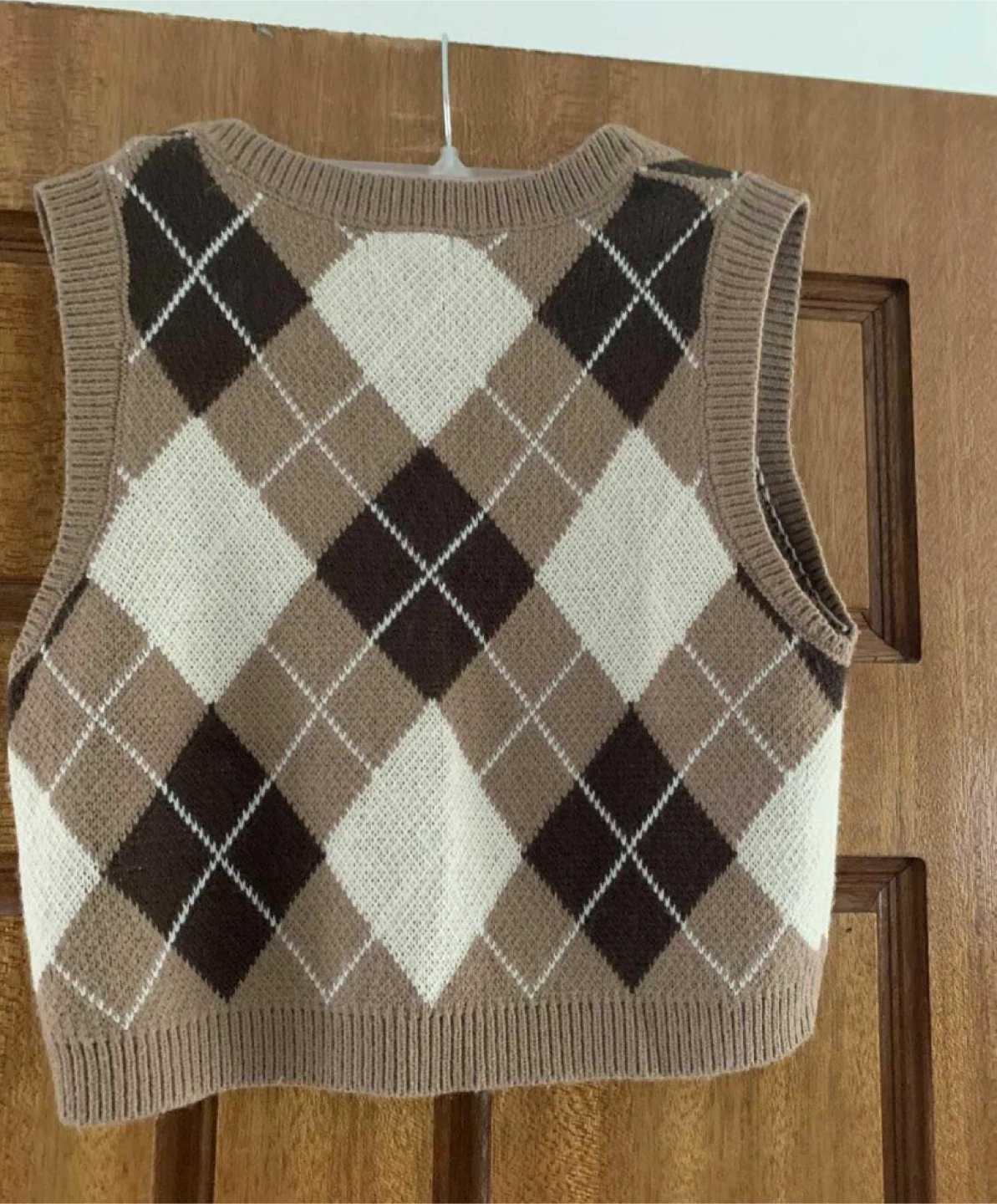 Garage Argyle Sweater Vest - beige medium - photo 2