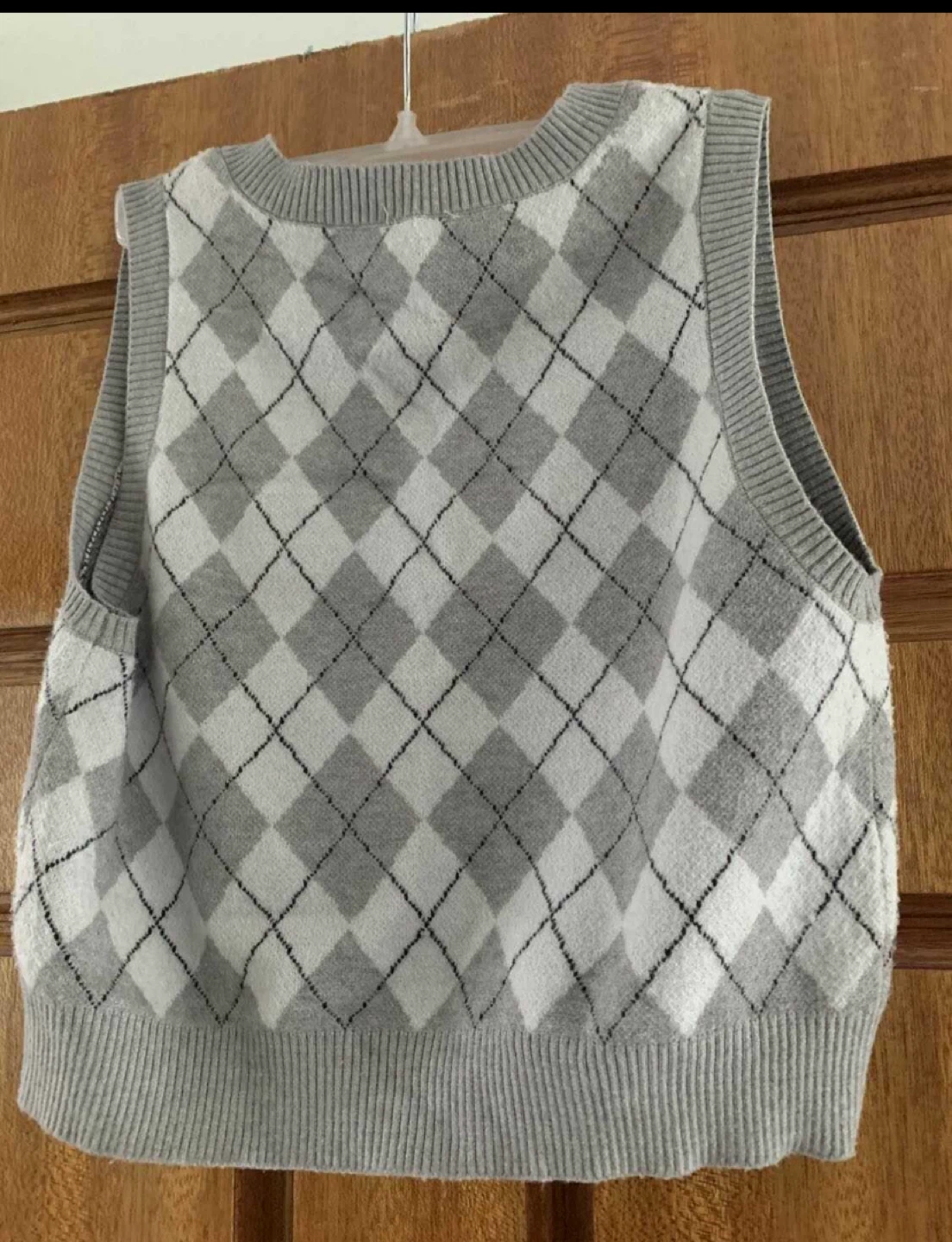 Garage Argyle Sweater Vest - beige medium - photo 4