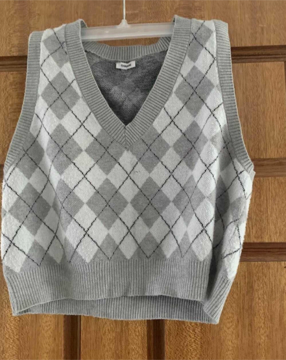 Garage Argyle Sweater Vest - beige medium - photo 3