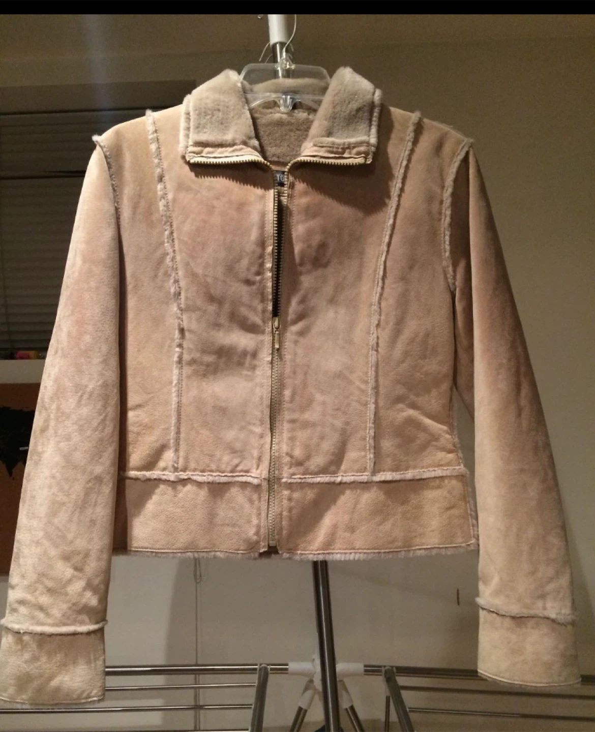 Tan Suede-Like Jacket -small