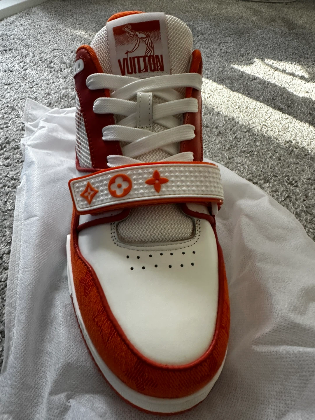 Louis Vuitton Trainer Sneaker Orange/White - photo 2