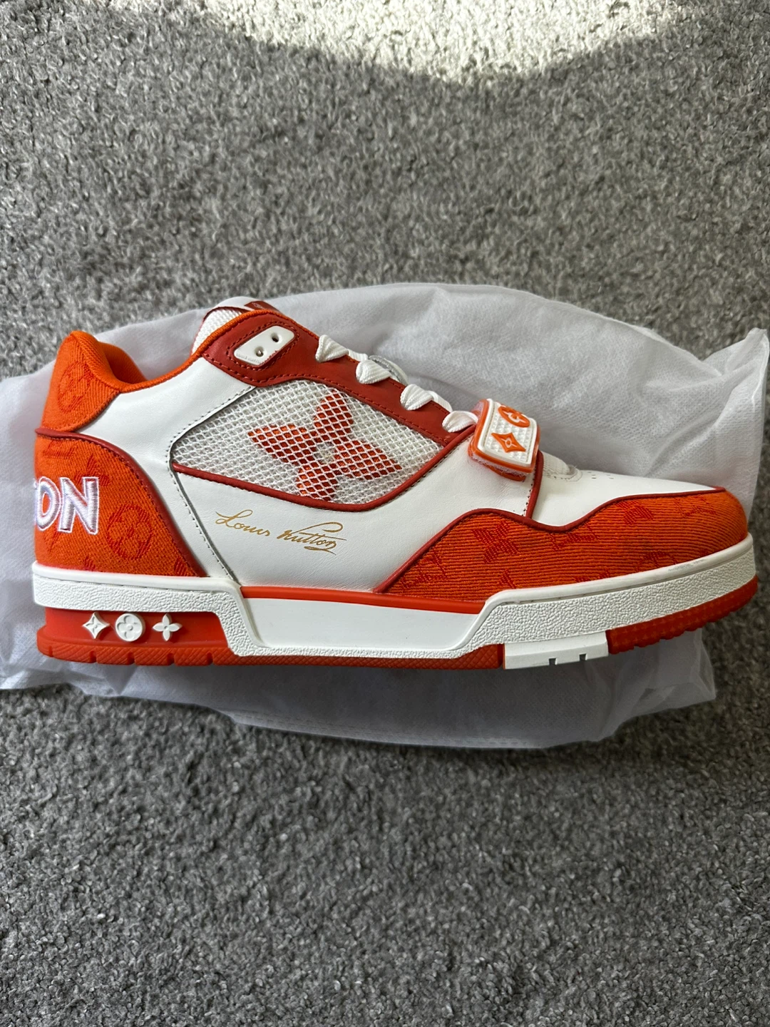 Louis Vuitton Trainer Sneaker Orange/White