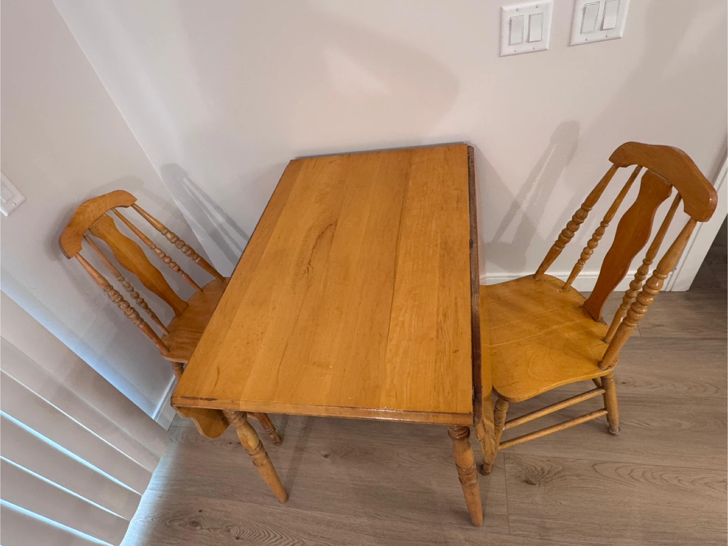 Wooden Dining Table with Two Chairs - photo 3