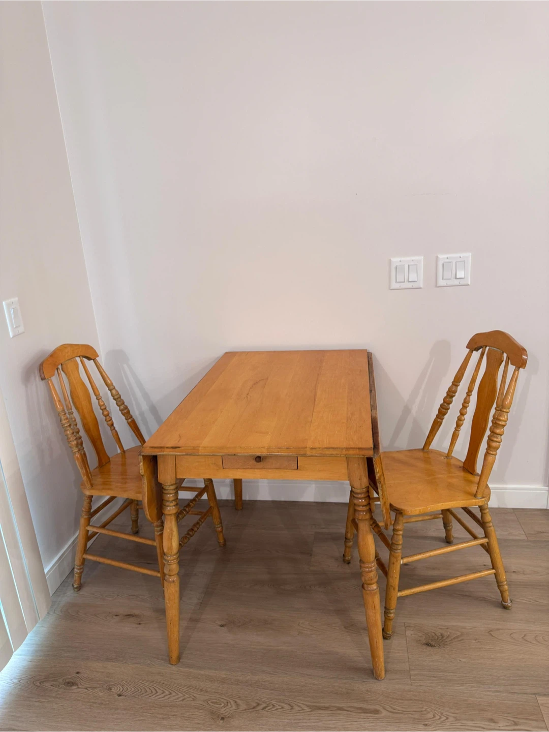 Wooden Dining Table with Two Chairs - photo 4