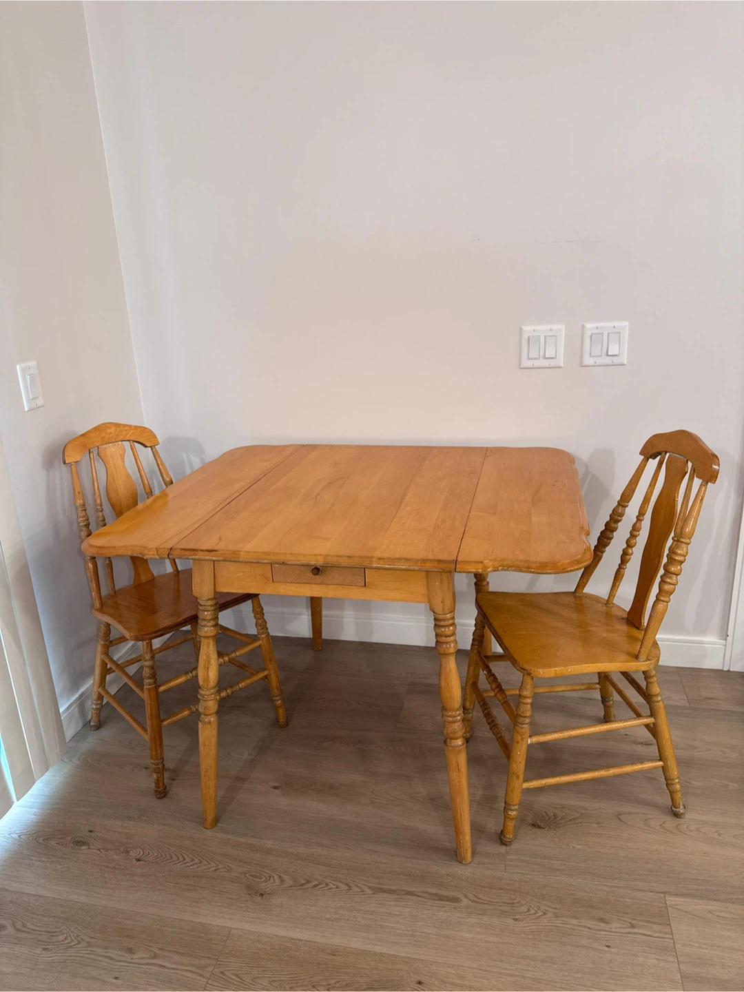Wooden Dining Table with Two Chairs - photo 5