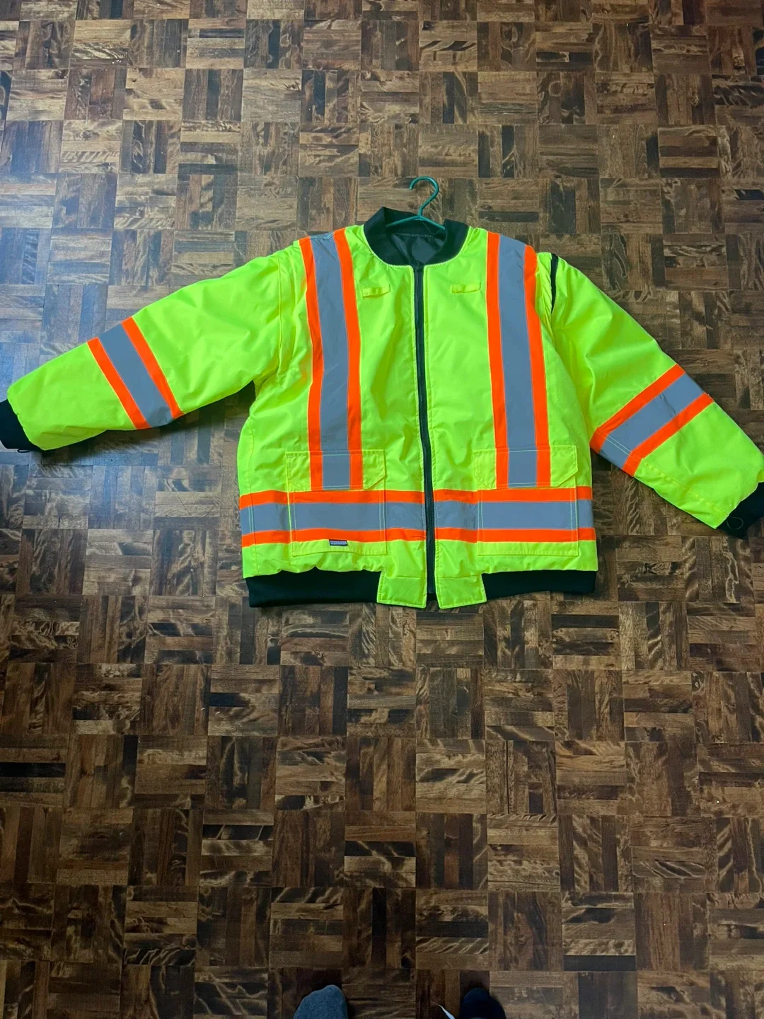 High Visibility Safety Jacket - Neon Yellow thumbnail