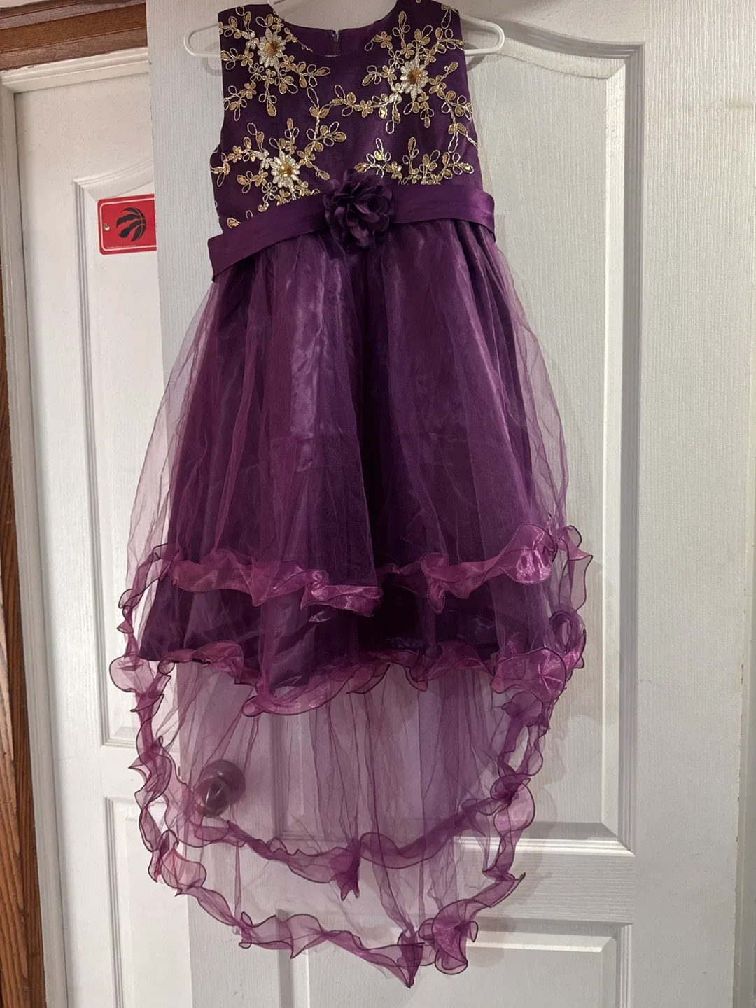 Purple Flower Girl Dress thumbnail