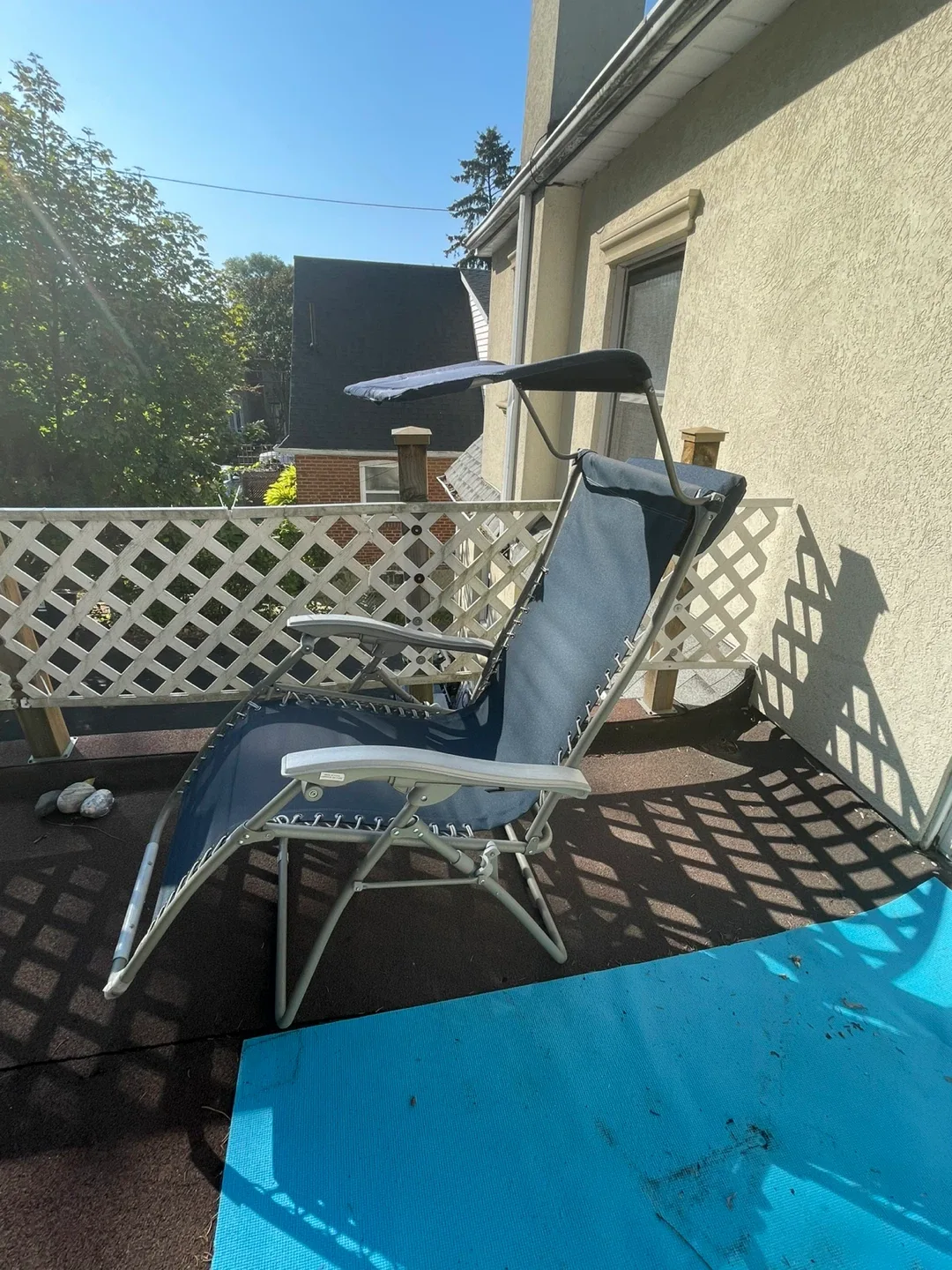 Zero Gravity Lounge Chair with Canopy - Blue image indicator(2)