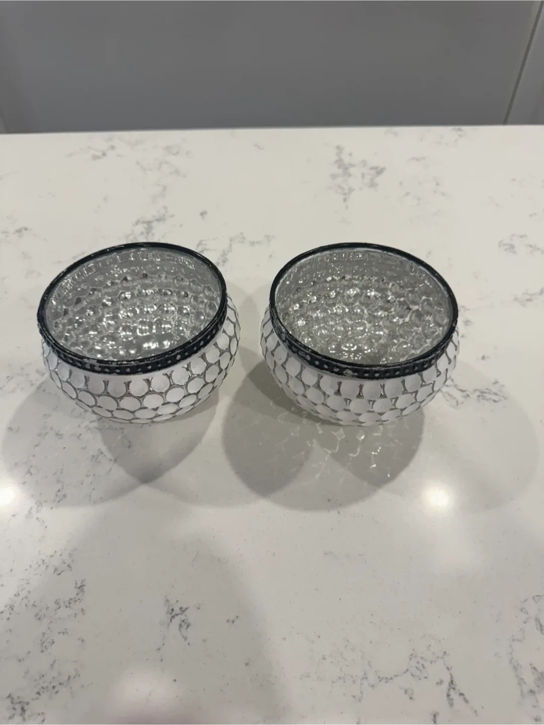 Decorative Silver and White Bowls (Set of 2) image indicator(3)