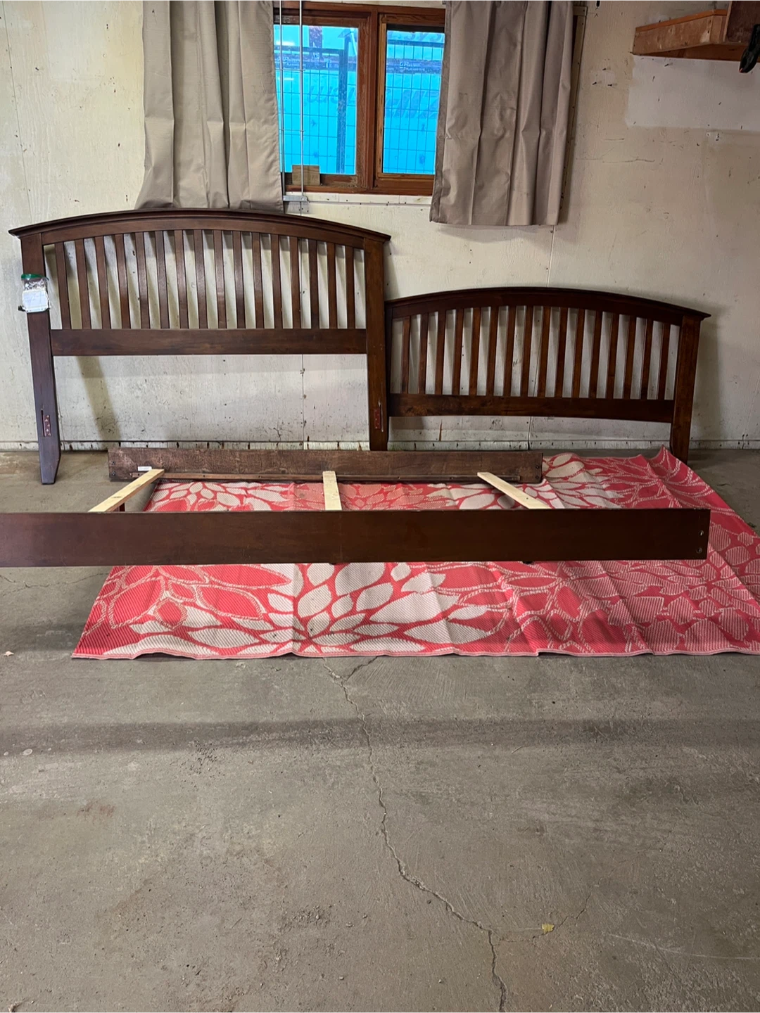 Queen Bed Frame & Headboard Set boxspring + mattress - photo 2