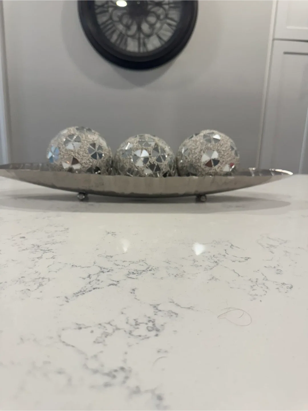 Decorative Silver Balls with Tray image indicator(4)