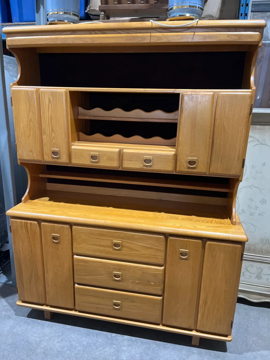 Wooden Hutch with Wine Rack thumbnail