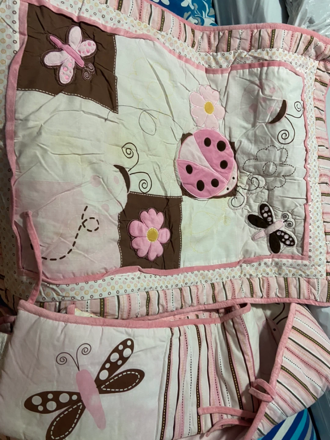 Butterfly & Ladybug Baby Crib Bedding Set