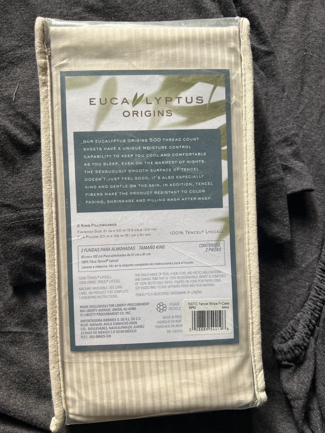 Eucalyptus Origins 500 Thread Count King Pillowcases image indicator(2)
