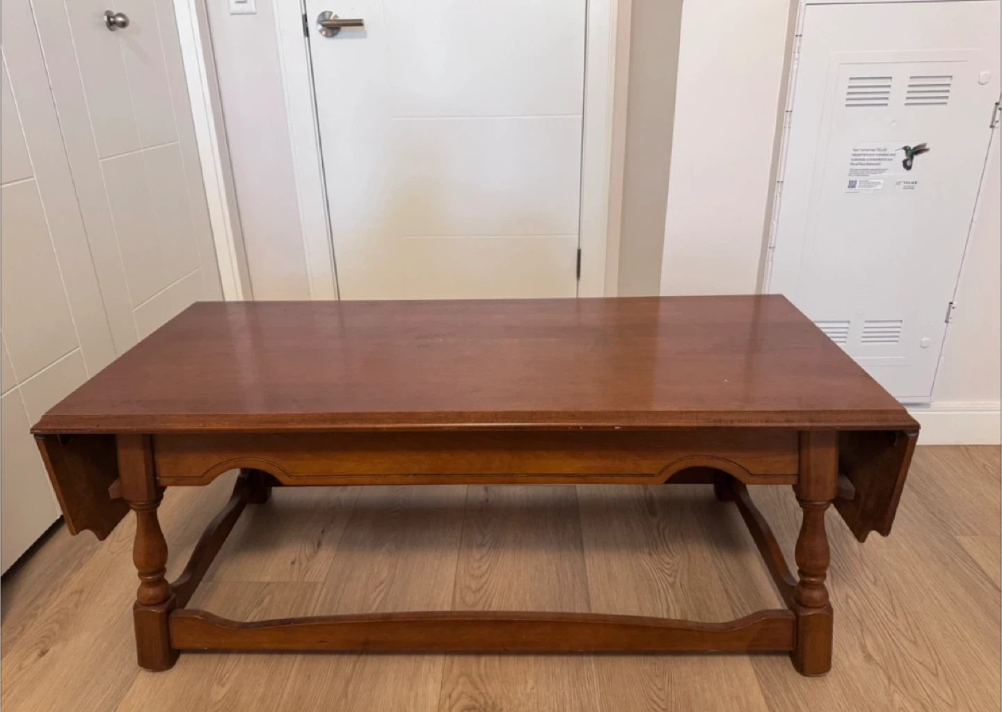 Vintage Wood Coffee Table with Drawers - photo 5