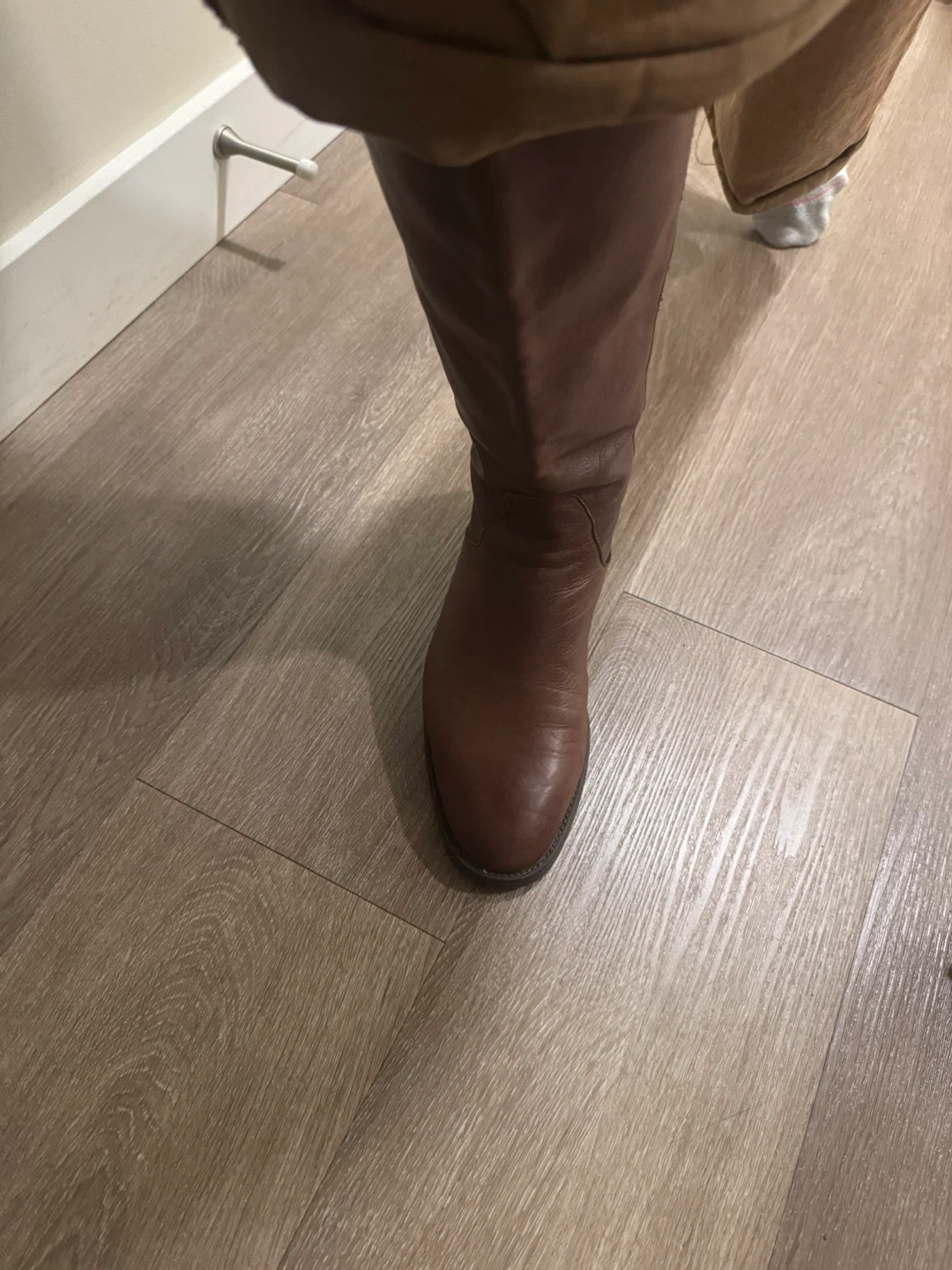 Brown Leather Riding Boots - Size 39