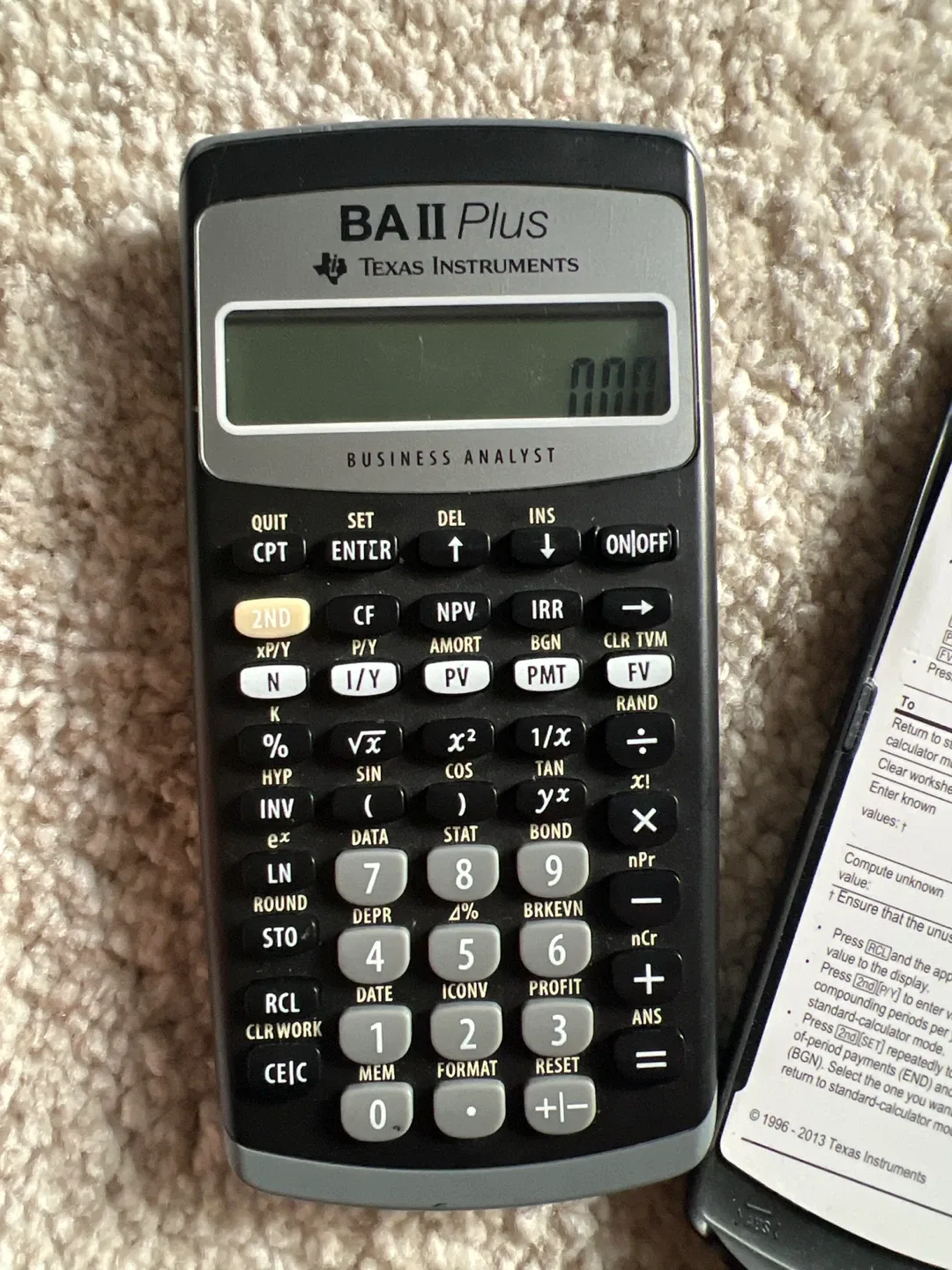Texas Instruments BA II Plus Financial Calculator image indicator(2)