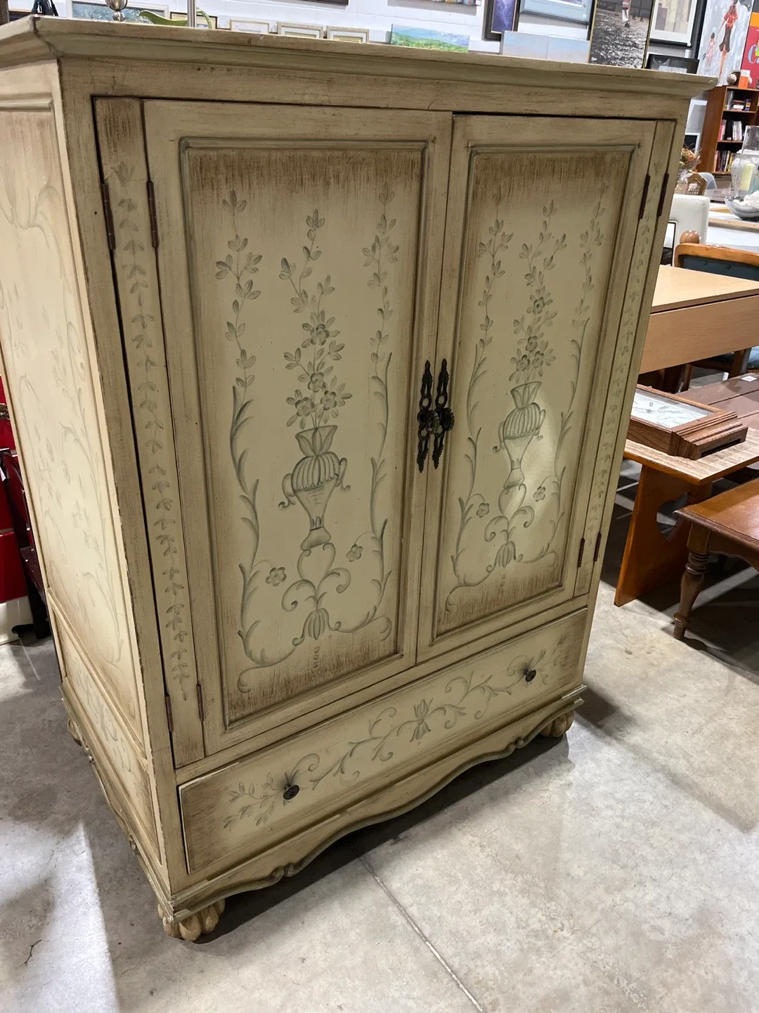 Painted Armoire Wardrobe Cabinet thumbnail