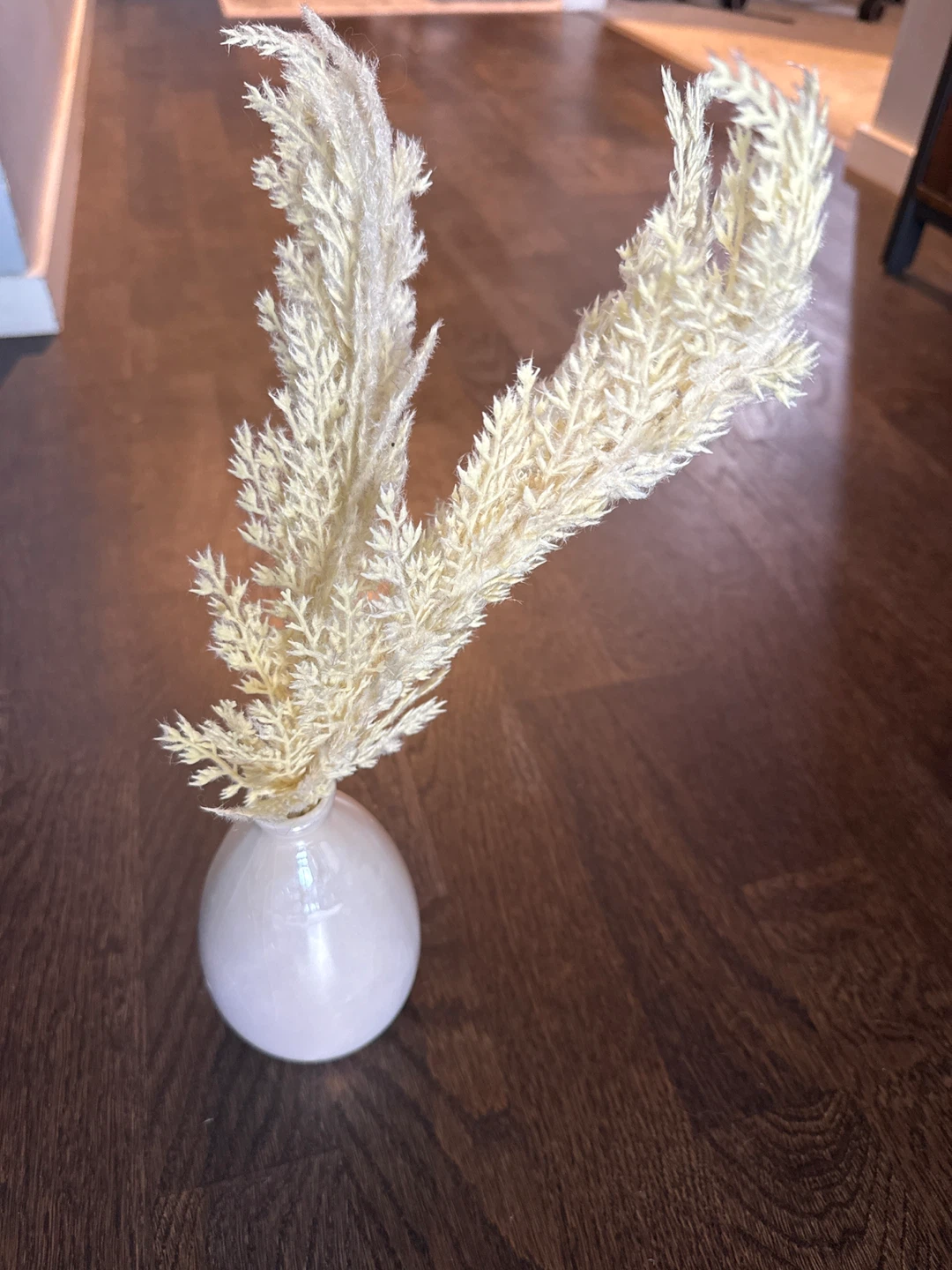 Decorative Vase with Faux Pampas Grass