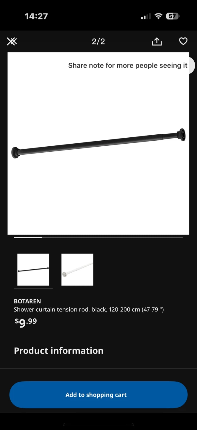 IKEA Bengta Beige Blackout Curtain & BOTAREN Rod - photo 2