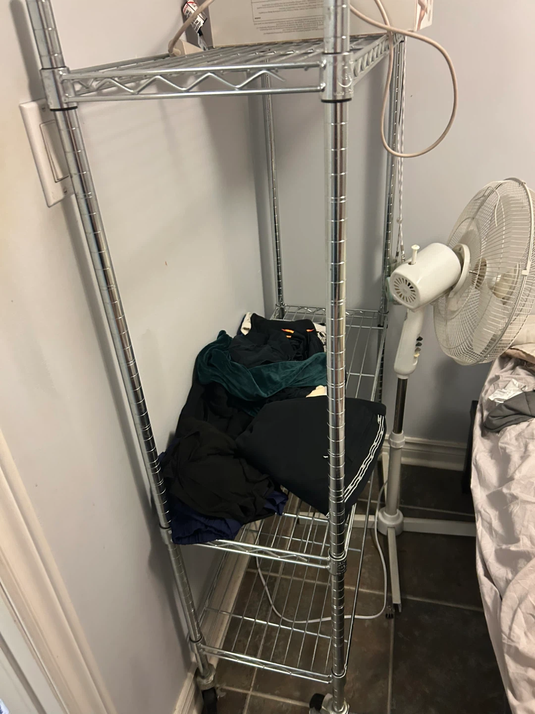 Chrome Rolling Shelving Unit