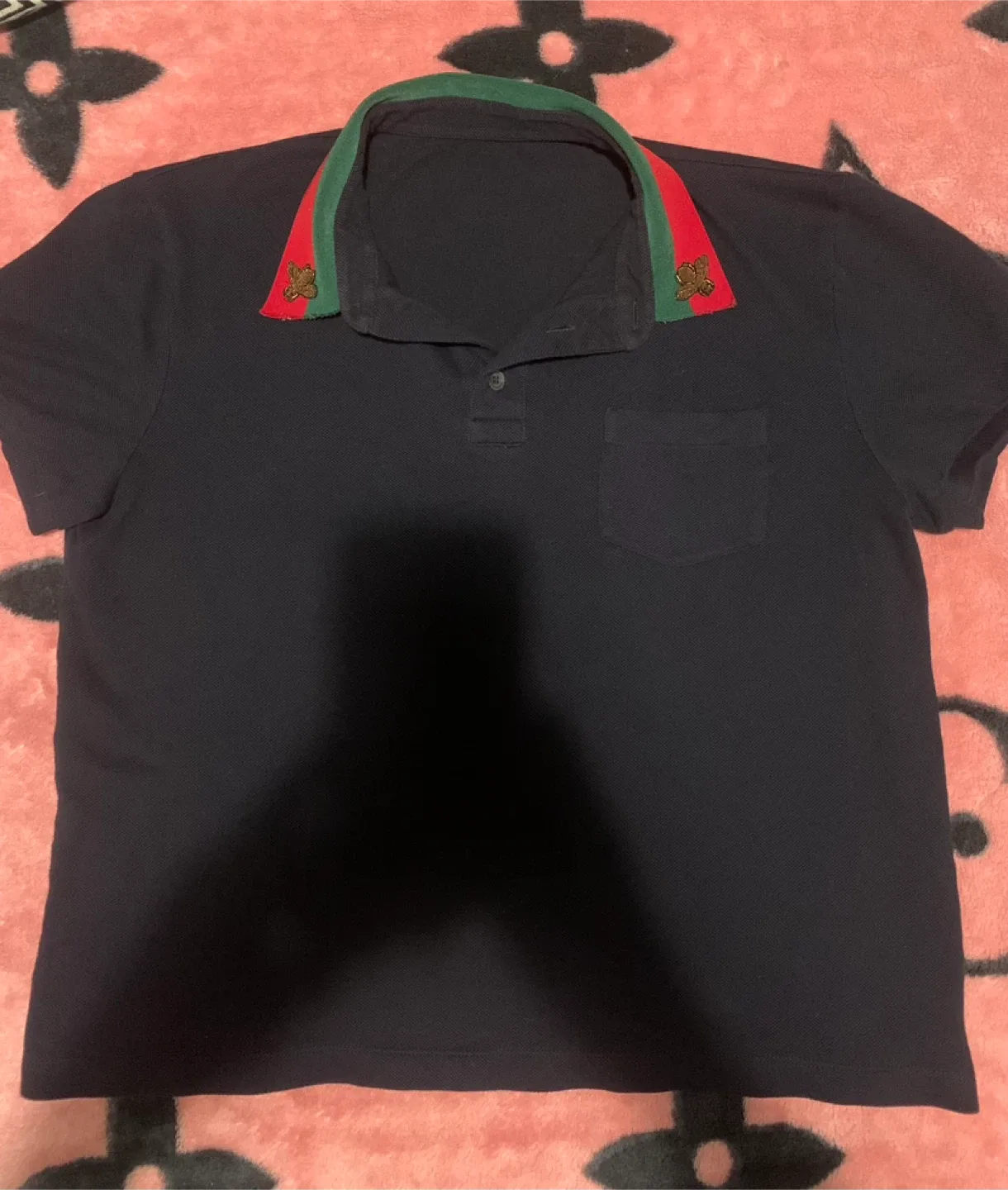 Gucci Polo Shirt - Black with Collar Detail