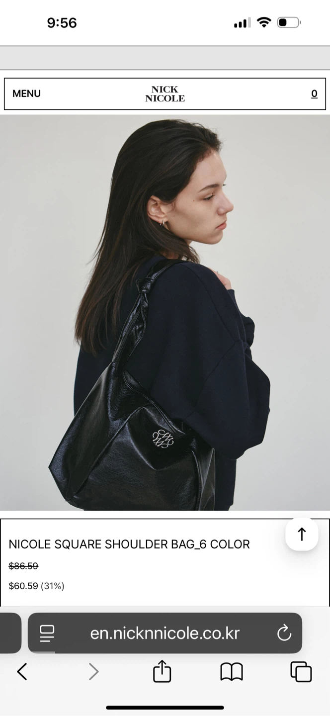 NICK NICOLE Square Shoulder Bag - Black - photo 2