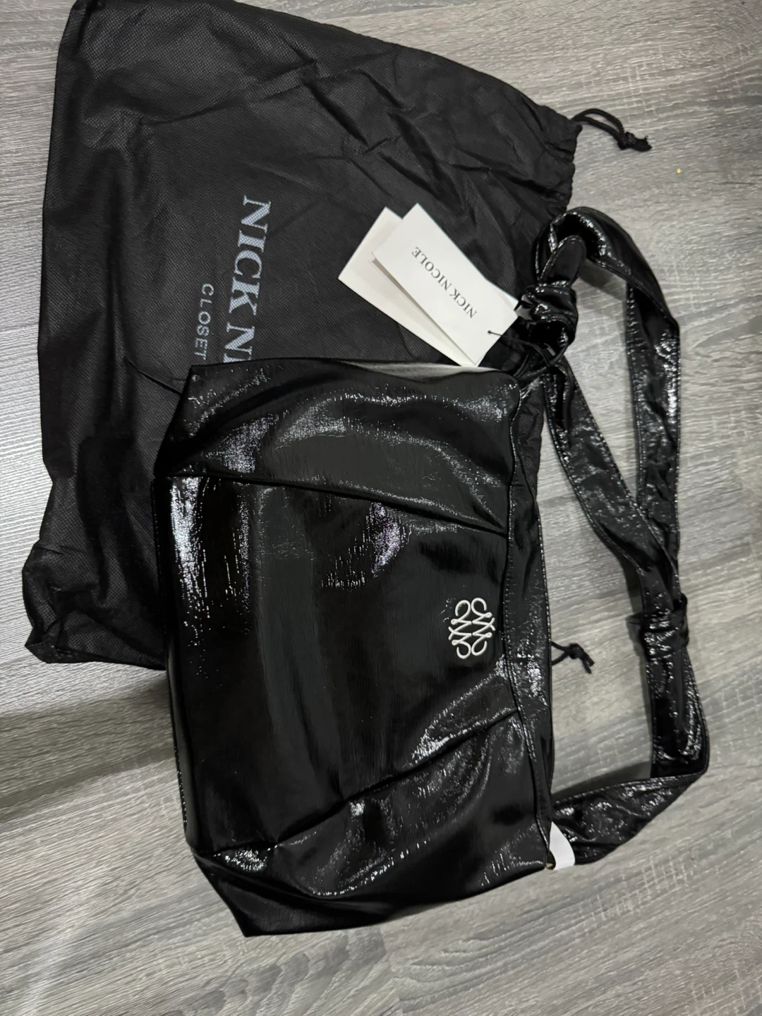 NICK NICOLE Square Shoulder Bag - Black - photo 4