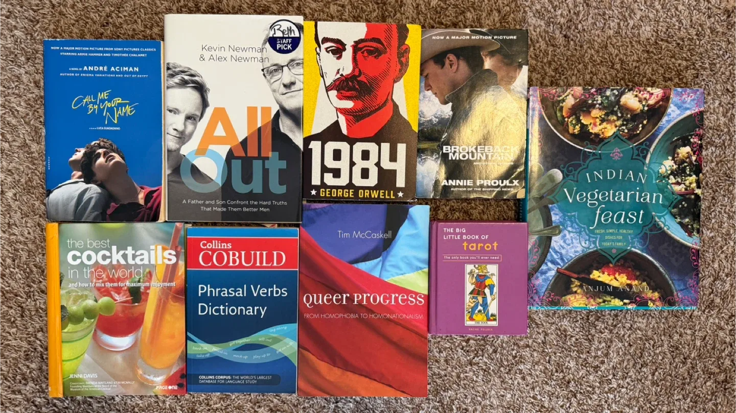 Mixed Books: Novels, Dictionary, Cookbook, Tarot thumbnail