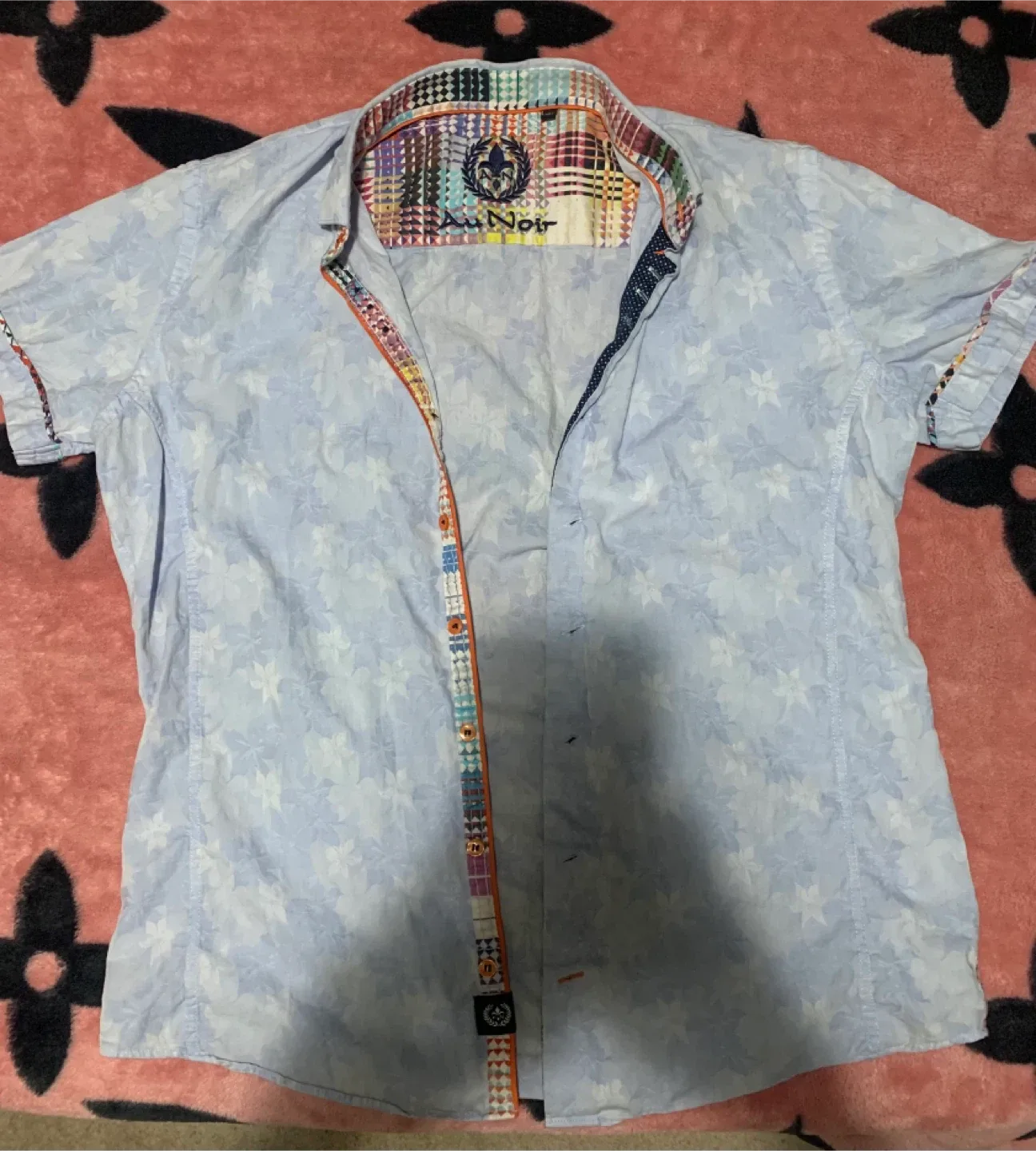 Au Noir Light Blue Floral Shirt