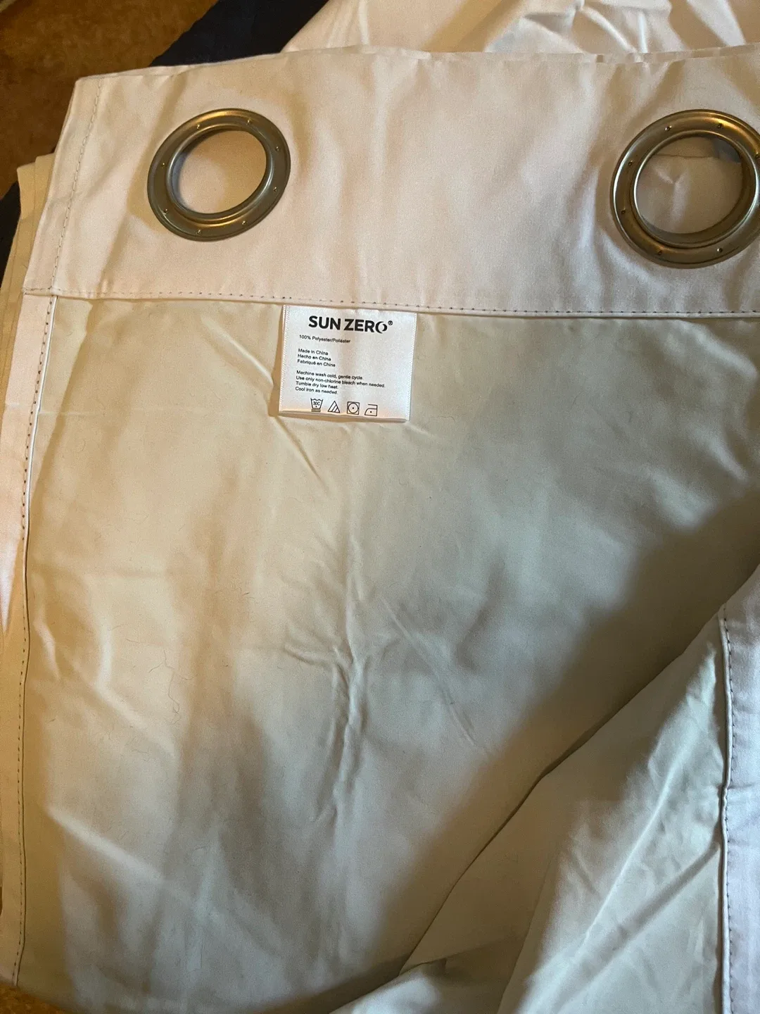 Pair Sun Zero White very long  Curtain Panels image indicator(2)